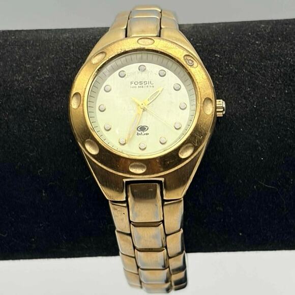 Vintage Gold Fossil Watch - Picture 1 of 4
